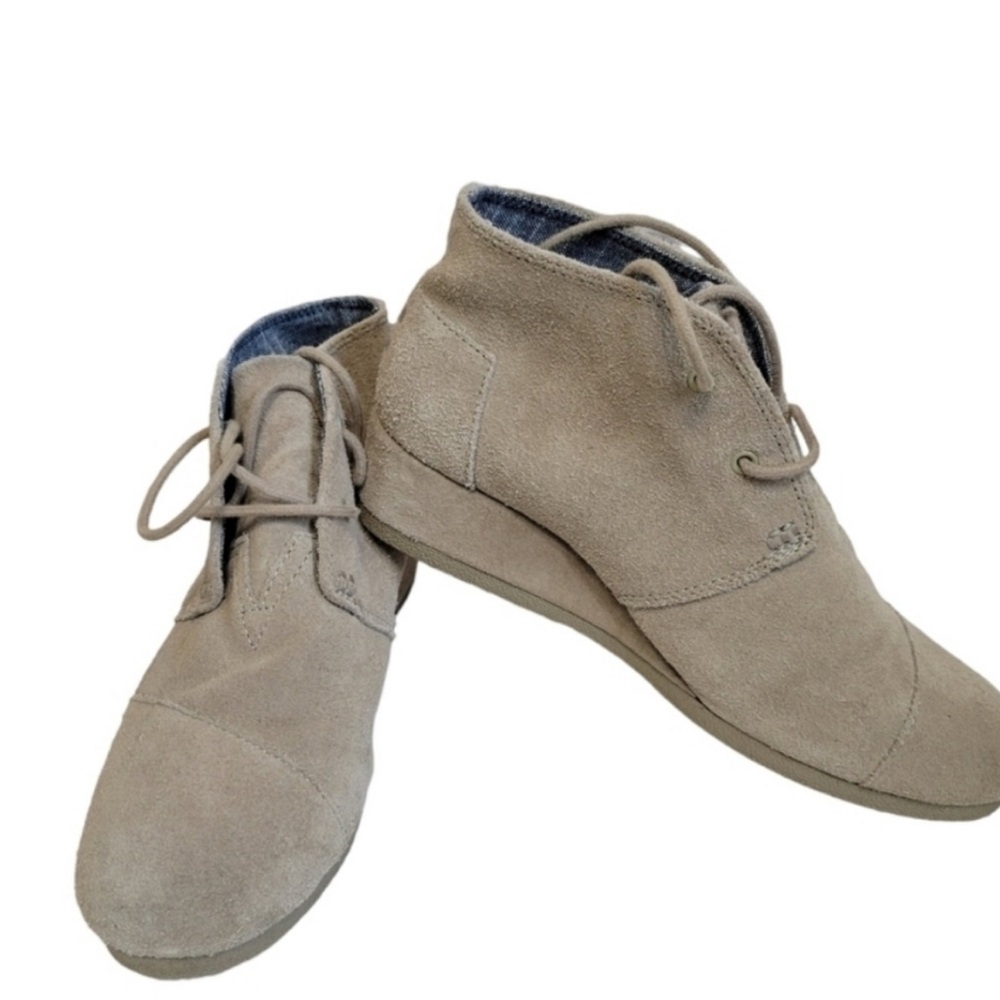 TOMS Wedge bootie Women's Size 5 1/2 brown
